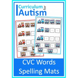 CVC Words Train Phonics Spelling P Mats 